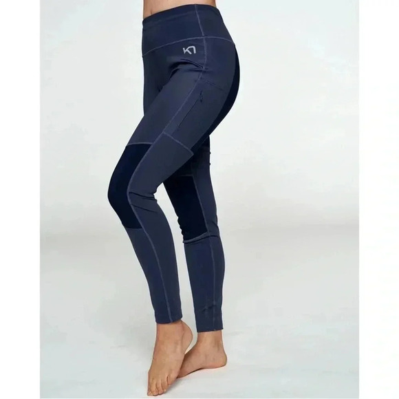 Kari Traa Ane Tights Leggings in Blue Size Small EUC - Picture 1 of 8